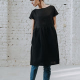 Lina kleita GAUJA ar kabatām - Oversized linen dress Gauja with pockets