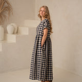 Lina kleita Reina ar kabtām - Oversized linen dress Reina with pockets