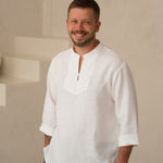 Vīriešu lina krekls - Traditional viking shirt - linen mens shirt