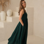 Linas kleita Daugava ar kabatām - linen dress Daugava with pockets