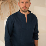 Vīriešu lina krekls - Traditional viking shirt - linen mens shirt