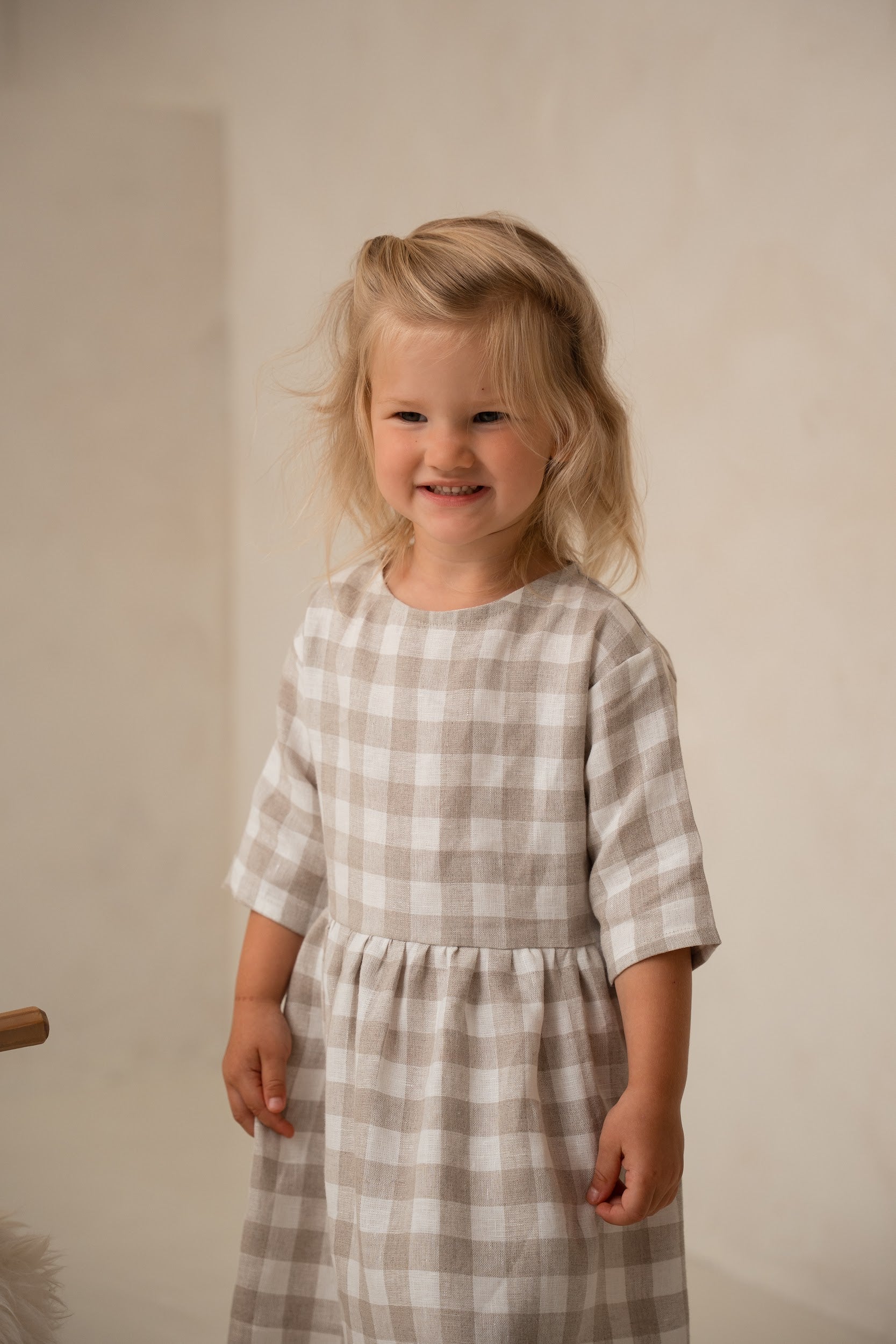Lina kleita meiteņu - Linen girl toddler dress 