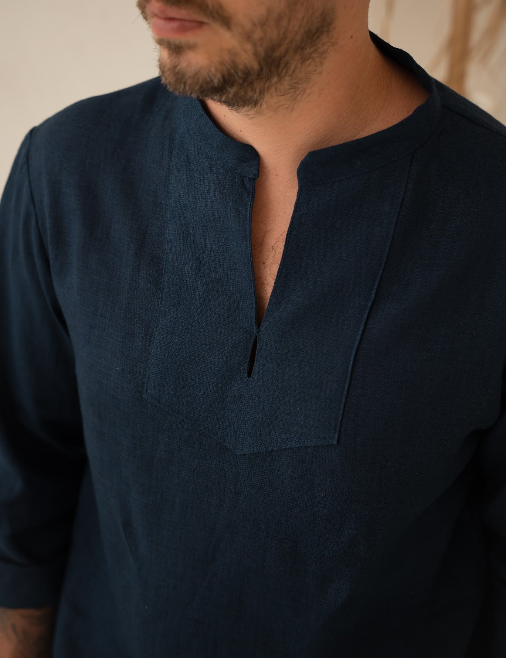 Vīriešu lina krekls - Traditional viking shirt - linen mens shirt