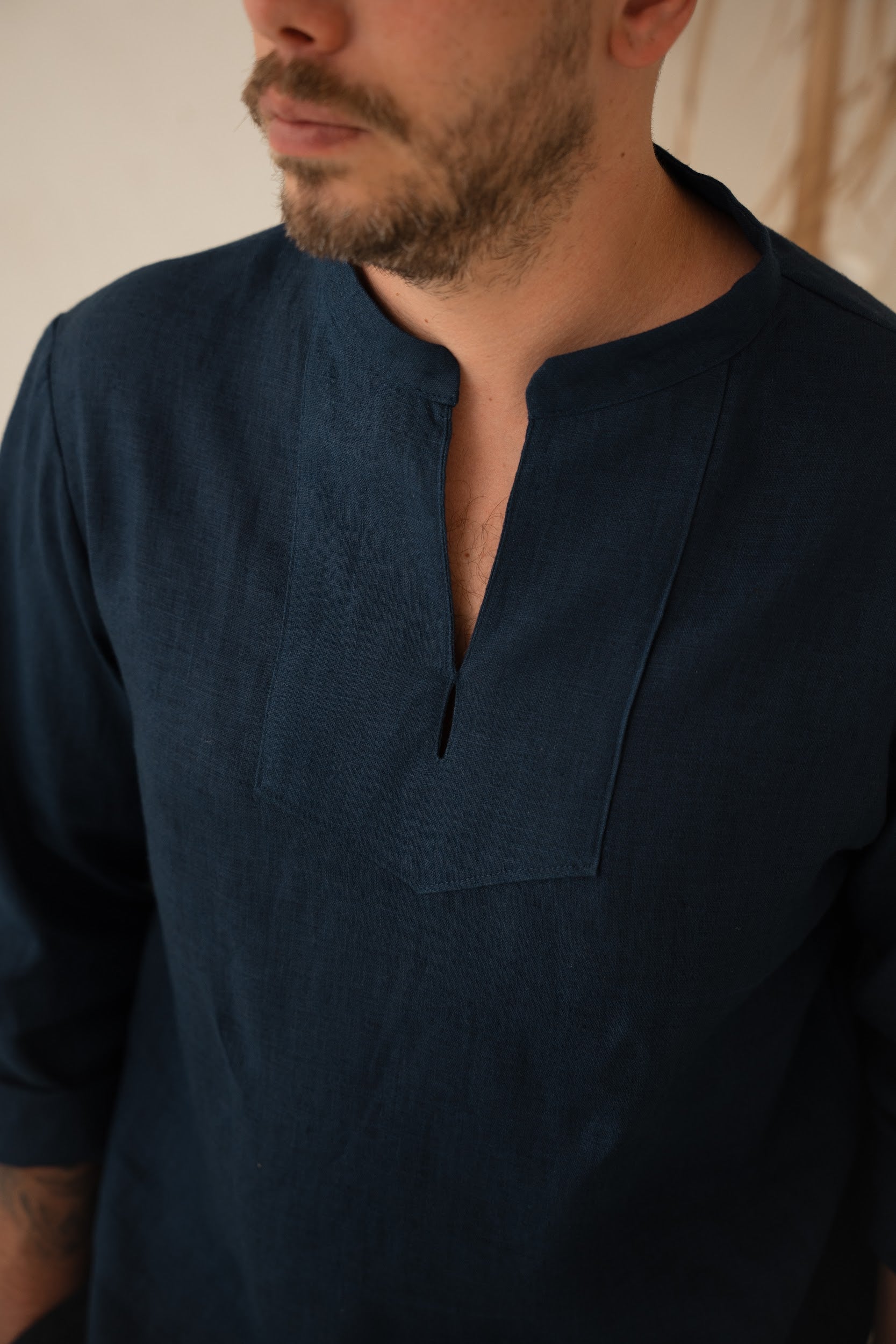 Vīriešu lina krekls - Traditional viking shirt - linen mens shirt