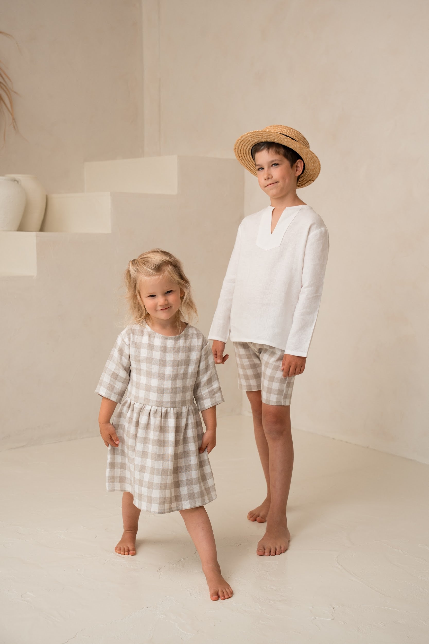 Lina kleita meiteņu - Linen girl toddler dress 