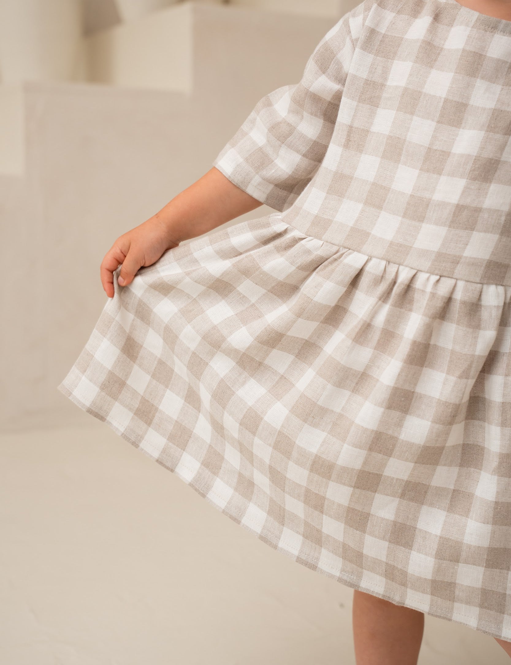 Lina kleita meiteņu - Linen girl toddler dress 