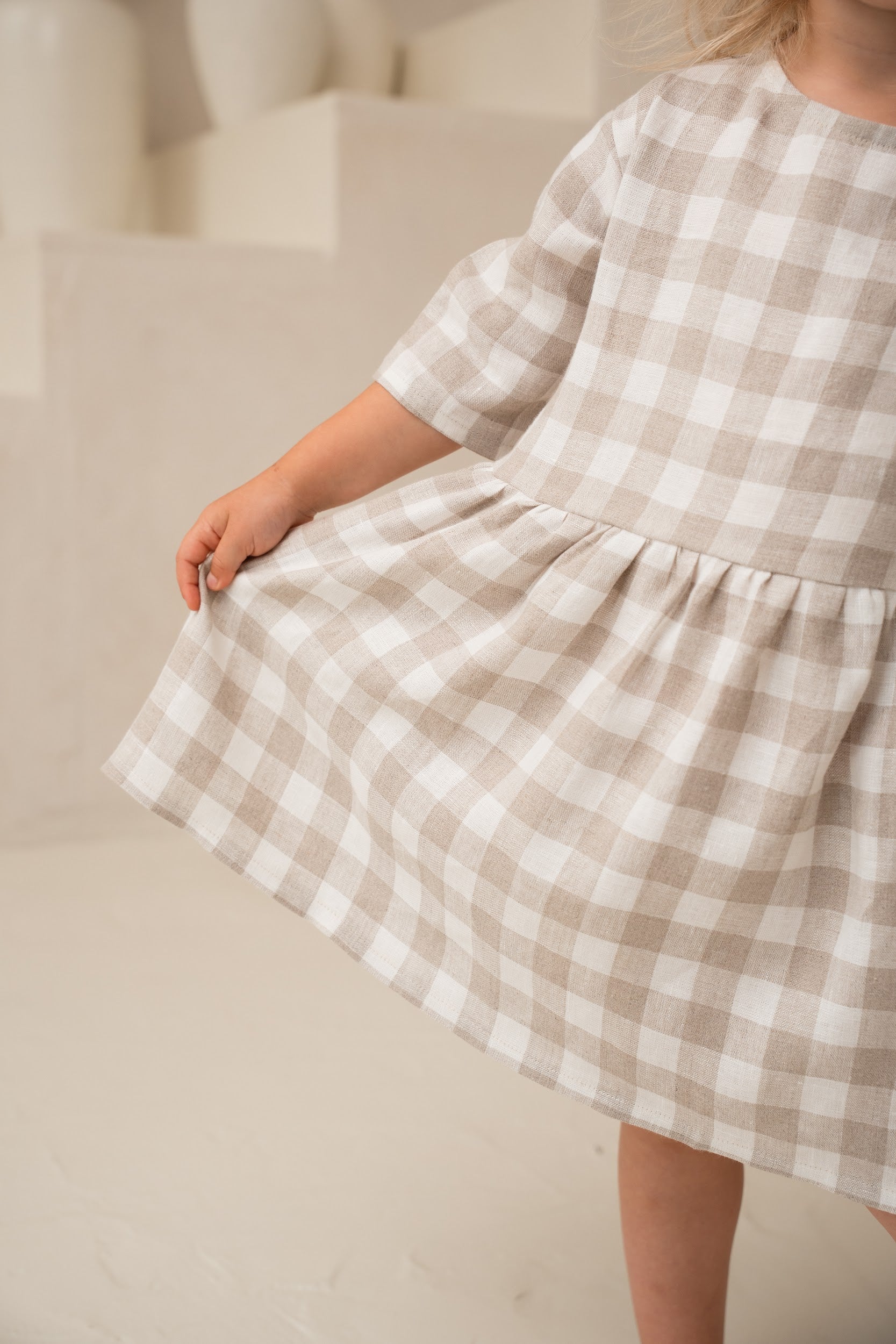 Lina kleita meiteņu - Linen girl toddler dress 
