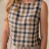 Gingham linen top