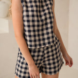 Gingham linen top