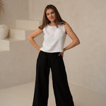 Lina sieviešu bikses ar kabatām - Linen women pants with pockets