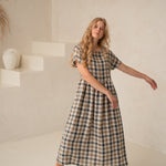 Linen dress Reina with pockets - Lina kleita Reina ar kabatām