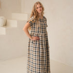 Linen dress Reina with pockets - Lina kleita Reina ar kabatām