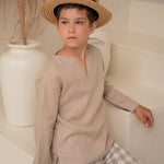 Linen gingham boys shorts - Lina zēnu šorti