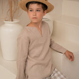 Linen gingham boys shorts - Lina zēnu šorti