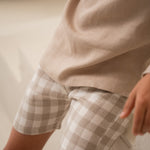 Linen gingham boys shorts - Lina zēnu šorti