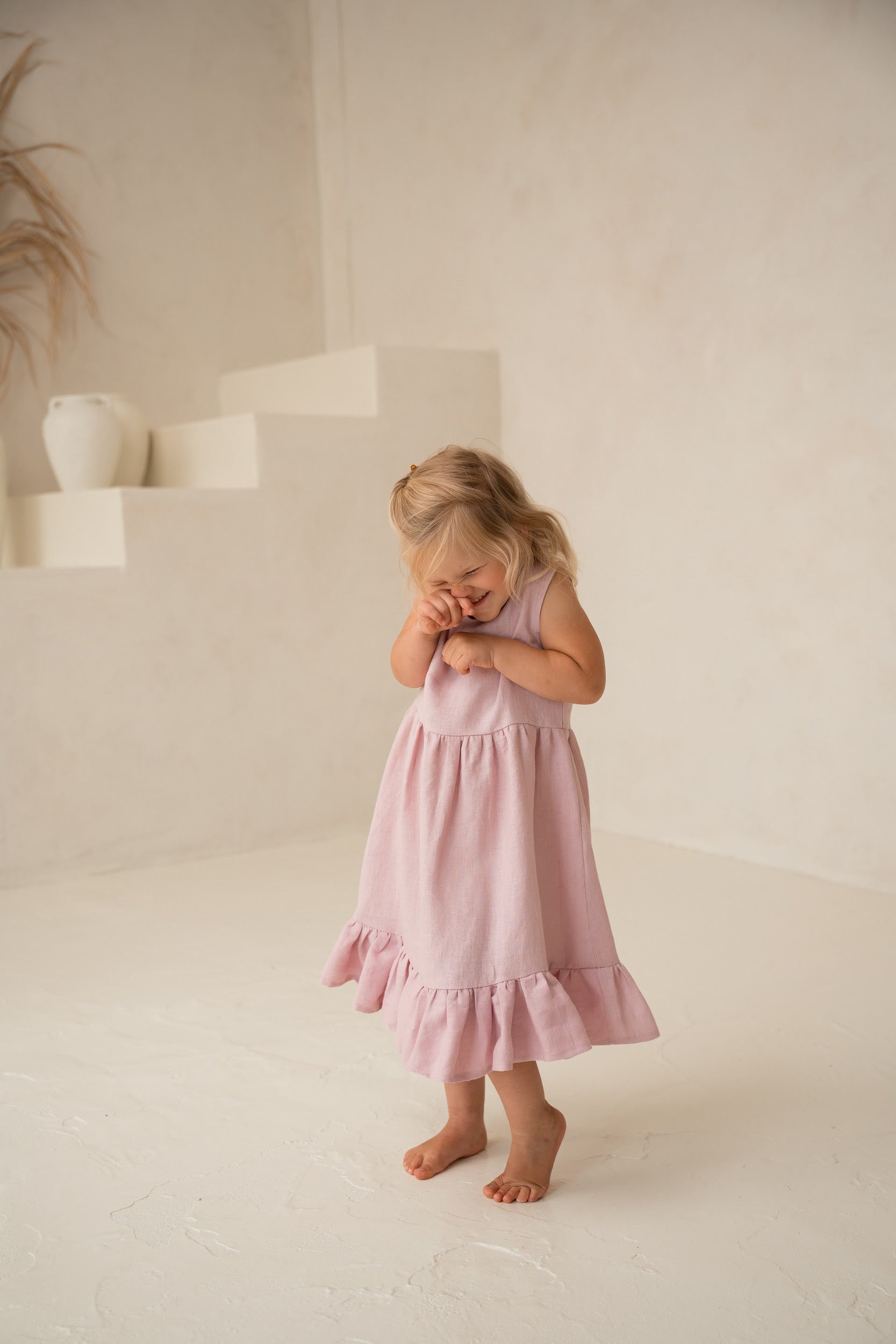 Linas kleita meitenēm - Linen girl toddler dress