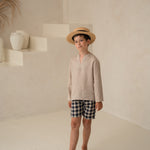 Linen gingham boys shorts - Lina zēnu šorti