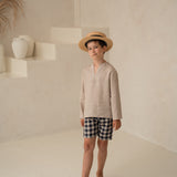 Linen gingham boys shorts - Lina zēnu šorti
