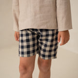 Linen gingham boys shorts - Lina zēnu šorti
