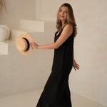 Lina kleita AURA - Linen drrss Aura woith pockets