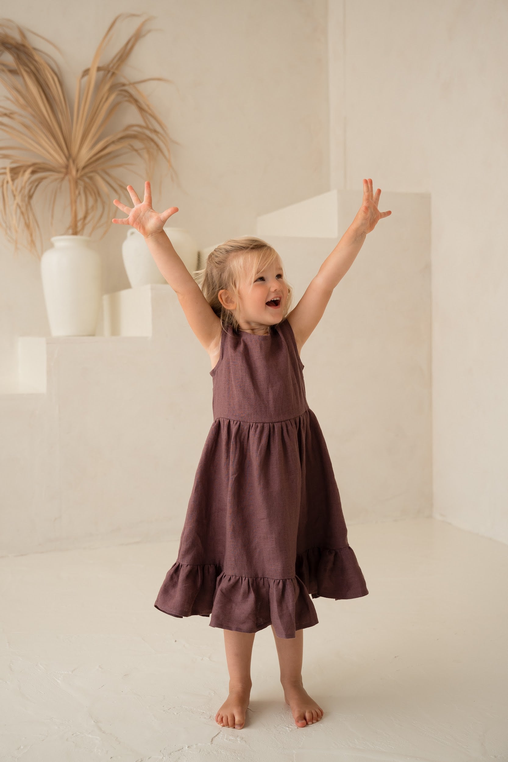 Linas kleita meitenēm - Linen girl toddler dress