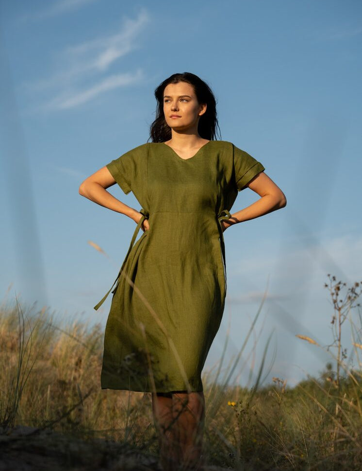 linen dresses from lithuania New Coat Dress Linen for Women ~Made in Lithuania Coat for Women ~Dresses for Women ~ Linen Clothing ~ Custom Dress ~ Long Dress for Women