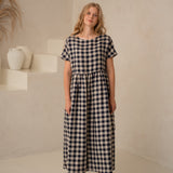 Lina kleita Reina ar kabtām - Oversized linen dress Reina with pockets