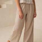Lina sieviešu bikses ar kabatām - Linen women pants with pockets