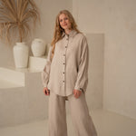 Oversized linen women shirt - sieviešu lina krekls