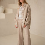 Lina sieviešu bikses ar kabatām - Linen women pants with pockets