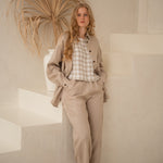 Oversized linen women shirt - sieviešu lina krekls