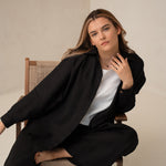 Sieviešu lina krekls-Oveersized linen womens shirt