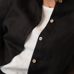 Sieviešu lina krekls-Oveersized linen womens shirt