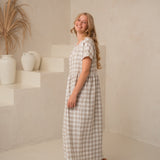Lina kleita Reina ar kabtām - Oversized linen dress Reina with pockets