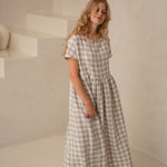 Lina kleita Reina ar kabtām - Oversized linen dress Reina with pockets