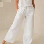Linen pants with pockets - lina sieviešu bikses