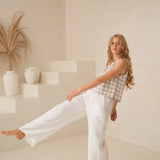 Linen pants with pockets - lina sieviešu bikses