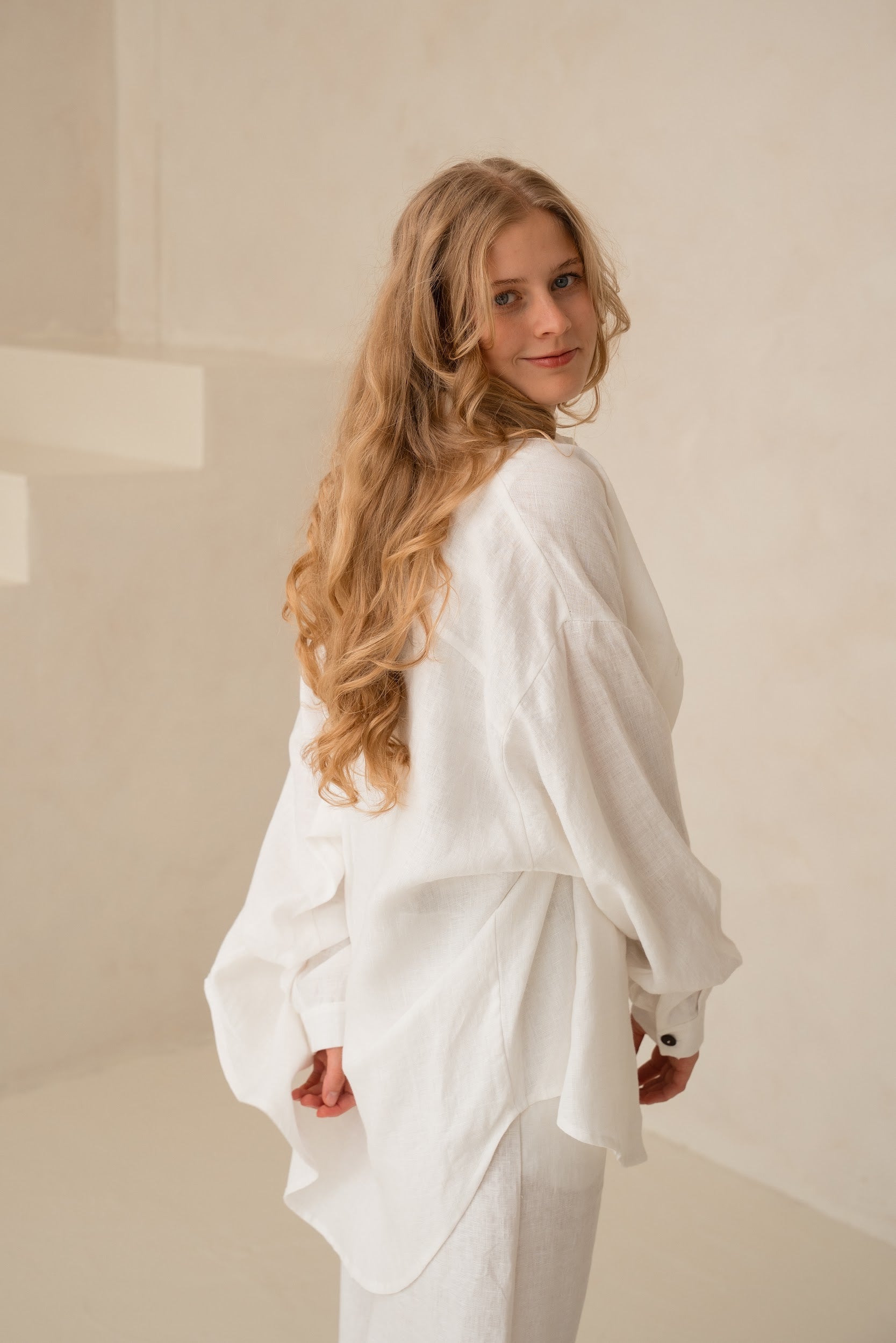 Sieviešu lina krekls - linen womens shirt with buttons