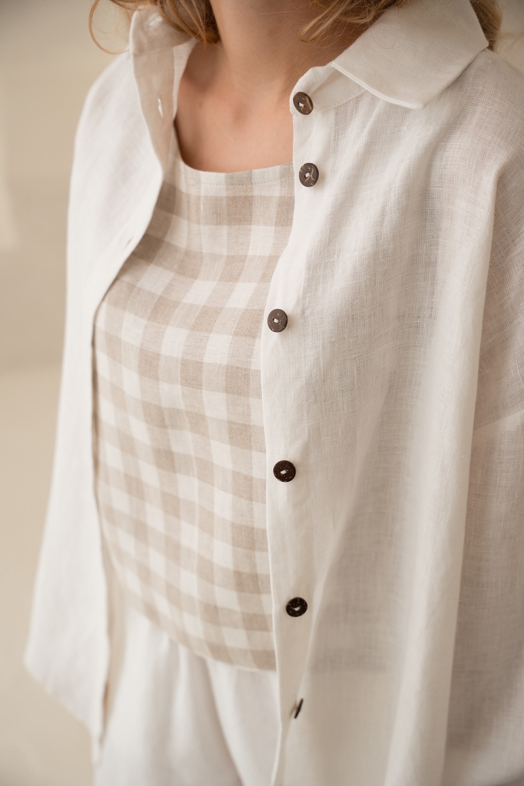 Sieviešu lina krekls - linen womens shirt with buttons